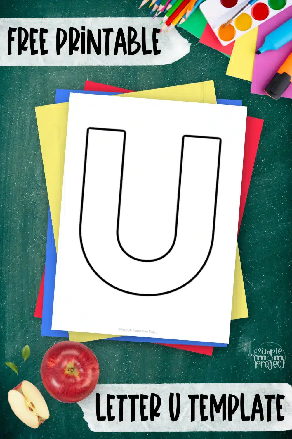 If your kids are studying the alphabet letters, be sure to include this printable black and white uppercase letter U template. This blank printable letter U template is perfect for coloring, tracing, stencil, visual aid and other useful crafts. Working on this preschool printable alphabet letter U template improves children’s fine motor skills, hand-eye coordination, letter recognition, focus and creativity. When your kids are done, try our printable umbrella craft. This uppercase letter U template is so easy but bring tons of fun for the whole class.