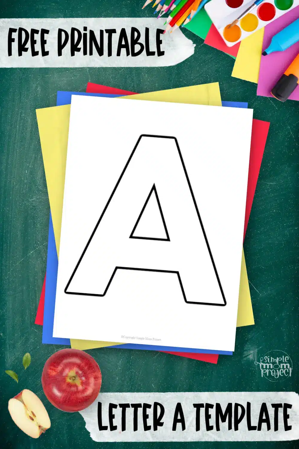 Are you looking for a fun and easy way to teach the uppercase letter A? Use this blank printable uppercase letter A template now. Cut out the free printable upper A template and use it for coloring, letter stencils, letter tracing or crafts. It’s the perfect alphabet worksheet to include in your letter recognition activities for preschool and kindergarten kids. Grab a copy of your free printable letter A template today!
