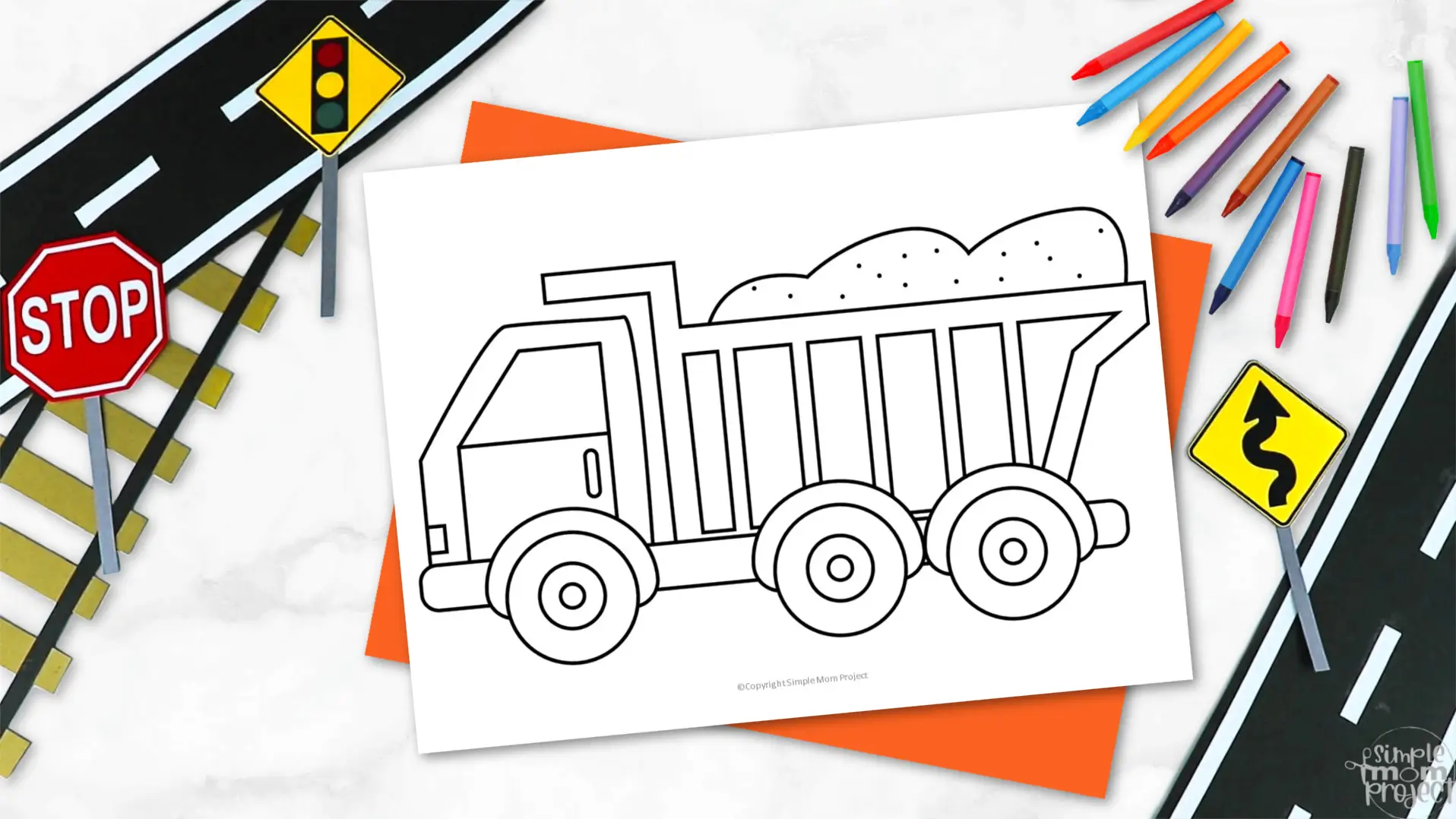 Printable Dump Template for Kids Community Helper Crafts Vehicle Crafts Transportation Crafts Elementary, Kindergarten, Preschool 2