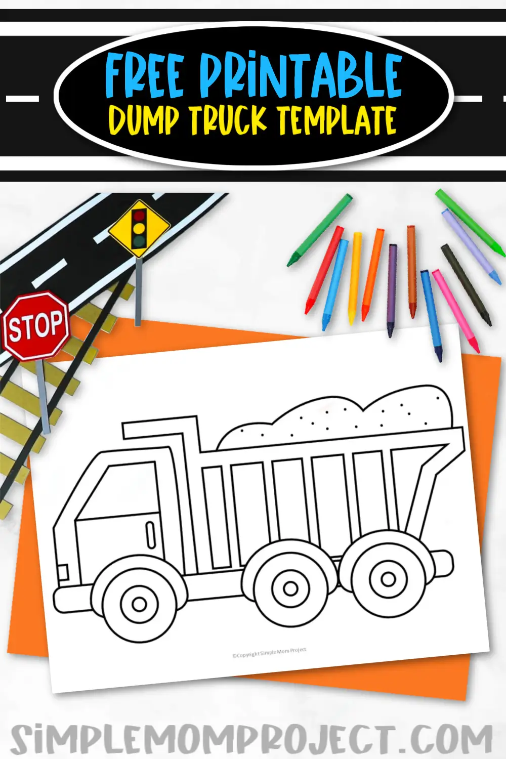 If you’re looking for a fun printable that will only require you a few supplies, this blank printable dump truck template is the ideal activity for you. This black and white printable dump truck template is perfect for kids of all ages, especially to toddler, preschool and kindergarten kids. Use this simple printable dump truck template when teaching your kids the different types of transportations. Be sure to grab your copy today!