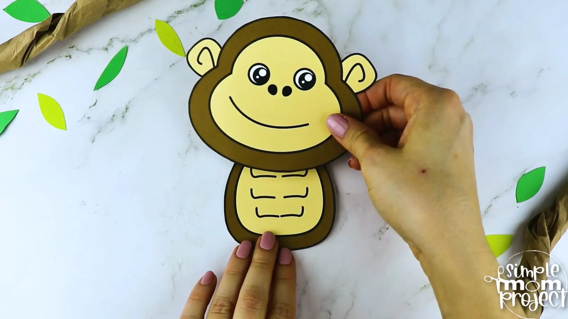 Printable Gorilla Craft Template for Kids Preschool Toddler elementary nursing home