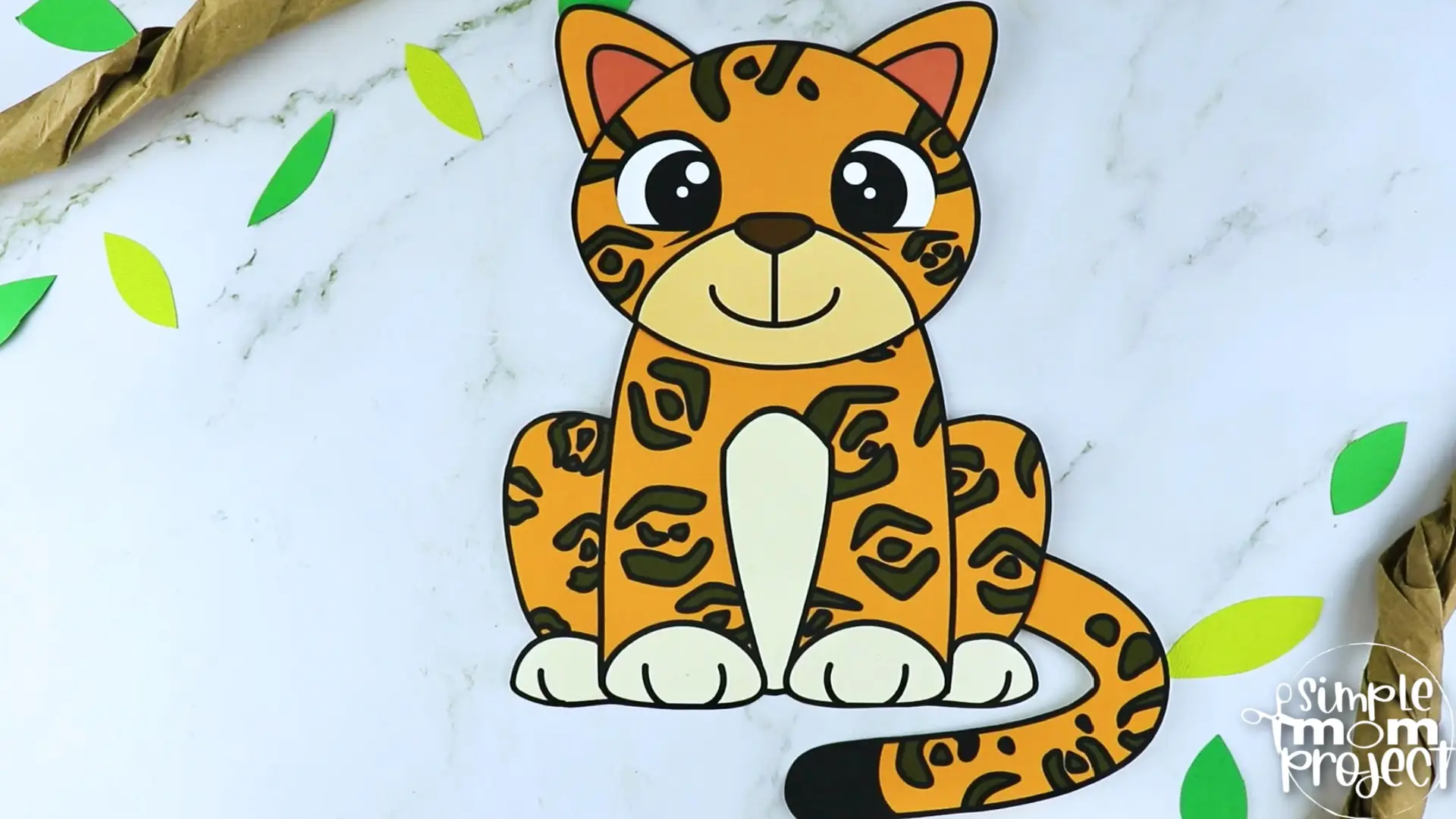 Printable Jaguar Craft Template for Kids Preschool Toddler elementary nursing home