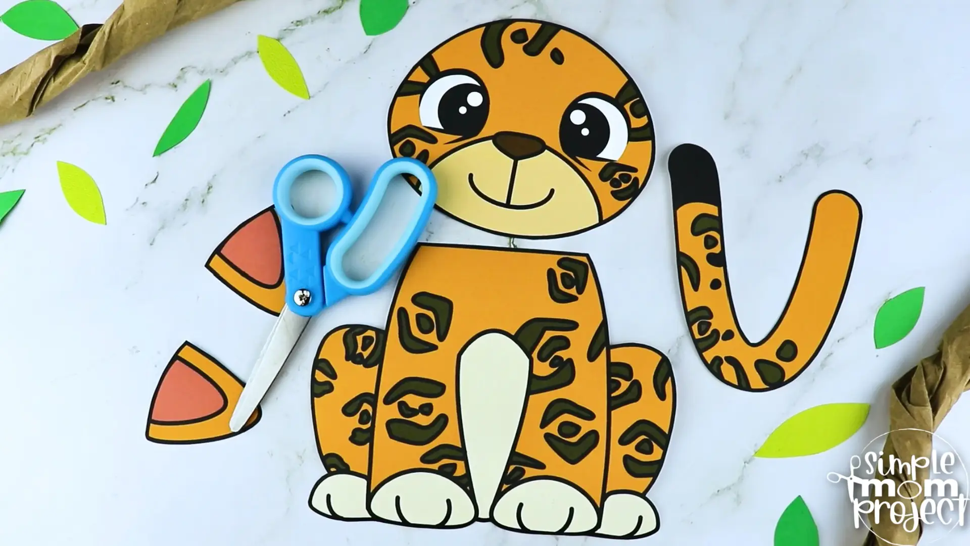 Printable Jaguar Craft Template for Kids Preschool Toddler elementary nursing home