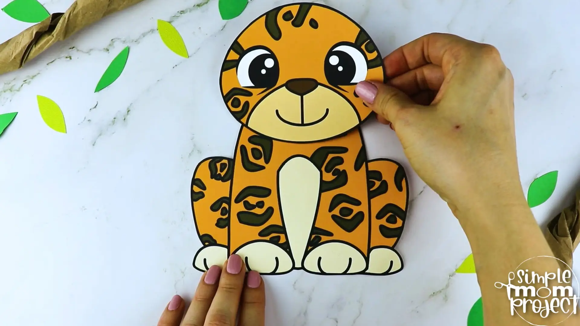 Printable Jaguar Craft Template for Kids Preschool Toddler elementary nursing home