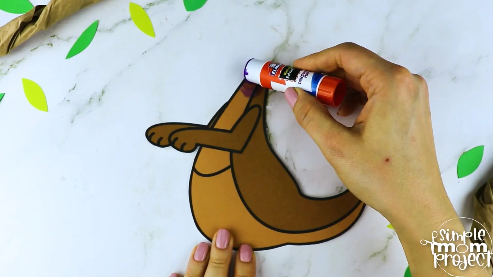 Printable Kangaroo Craft Template for Kids Preschool Toddler elementary nursing home