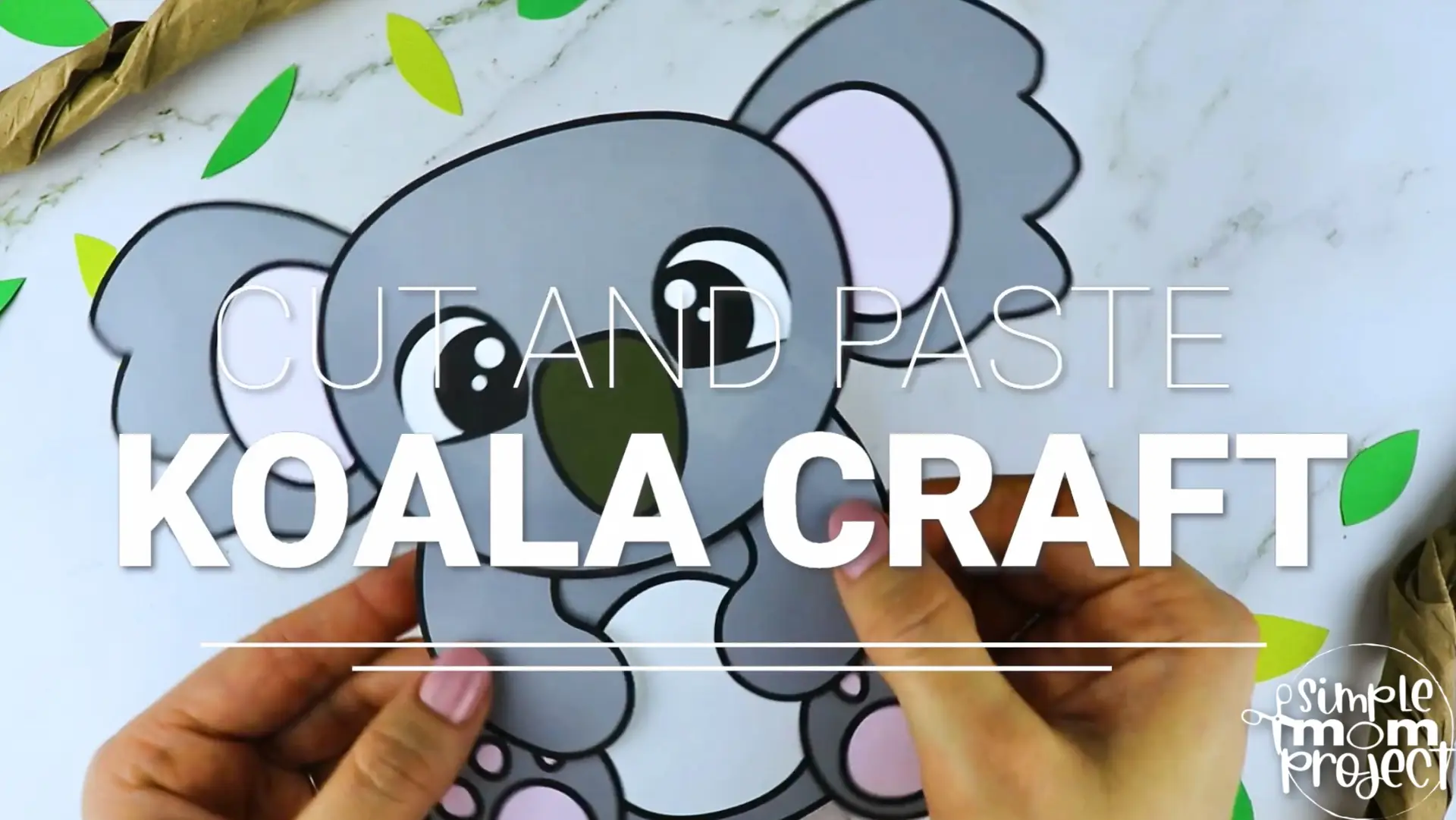 Printable Koala Craft Template for Kids Preschool Toddler elementary nursing home