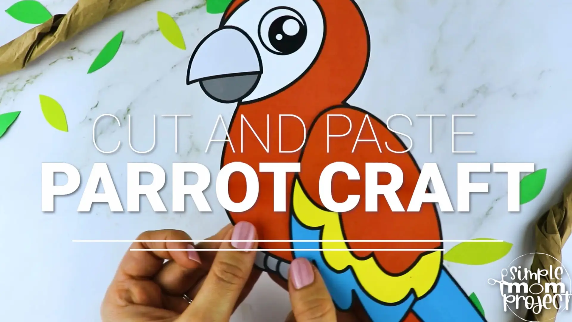 Printable Macaw Parrot Craft Template for Kids Preschool Toddler elementary nursing home