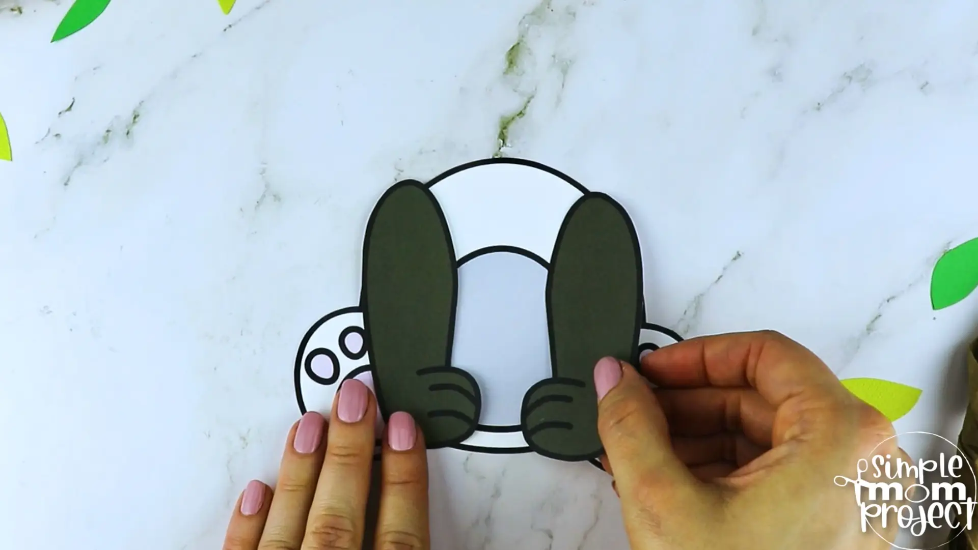 Printable Panda Bear Craft Template for Kids Preschool Toddler elementary nursing home
