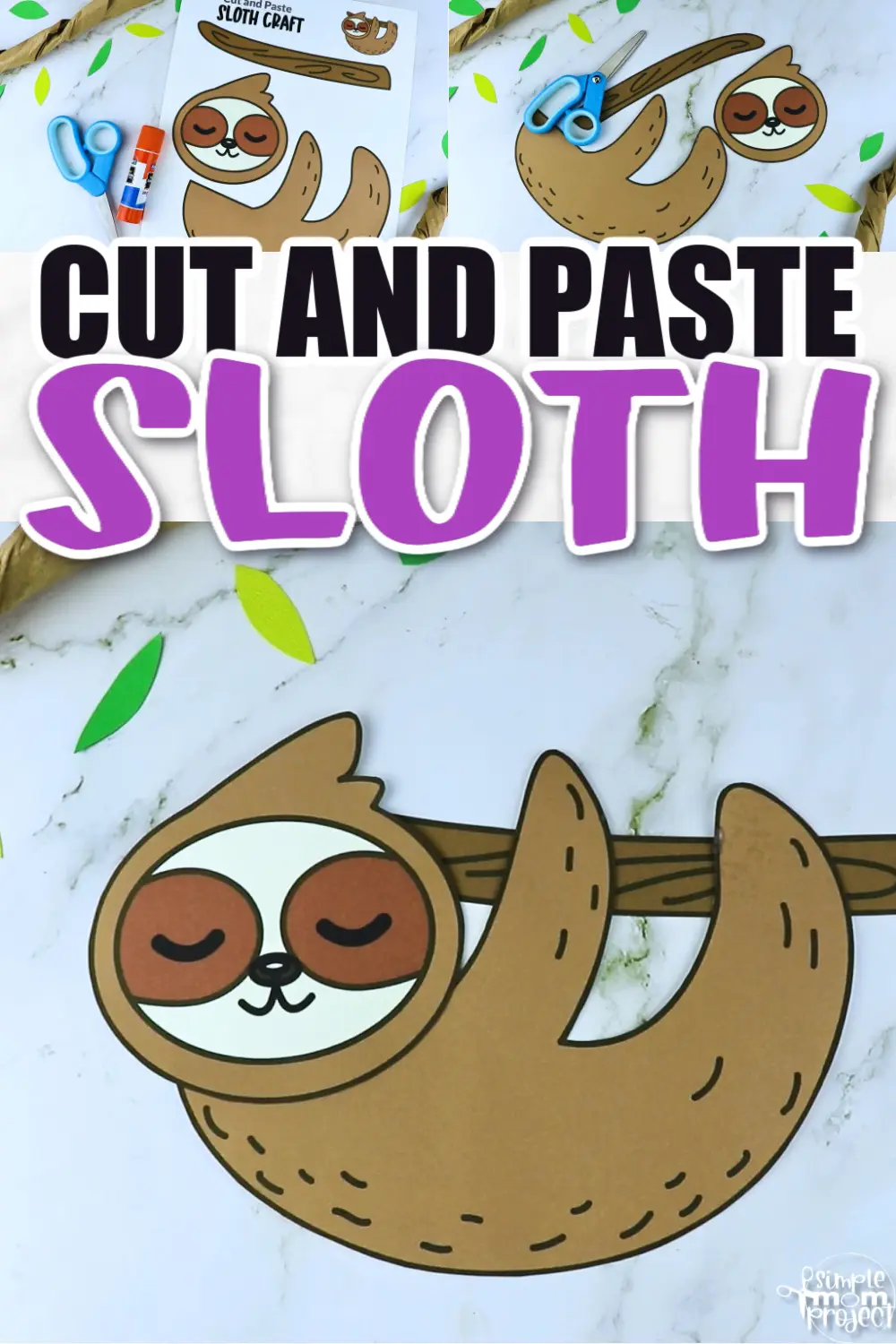 This easy and simple sloth craft is the perfect addition to any letter S activity you are doing with your toddler, preschooler and kindergarten. Click to download and print the sloth printable template and glue onto recycled materials like paper plates, cardboards, construction papers or even paper bags. Get your diy printable sloth craft template today! Your kids will love it!