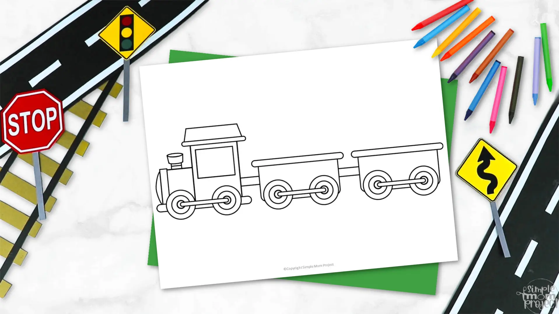 Printable Train Template for Kids Community Helper Crafts Vehicle Crafts Transportation Crafts Elementary, Kindergarten, Preschool 2