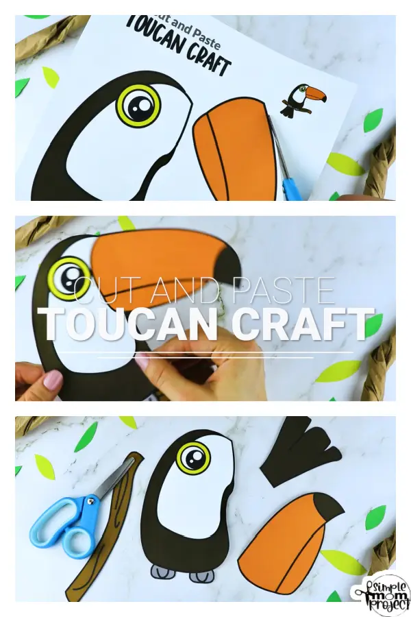 Printable Toucan Craft Template for Kids Preschool Toddler elementary nursing home 10