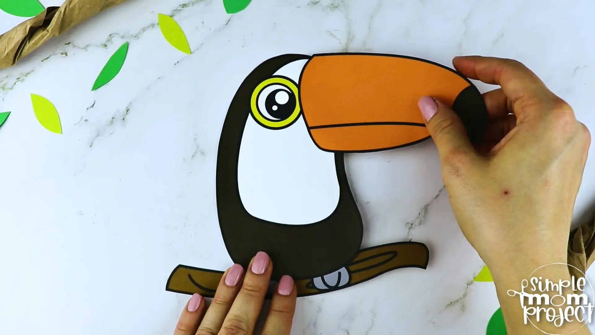 Printable Toucan Craft Template for Kids Preschool Toddler elementary nursing home 7