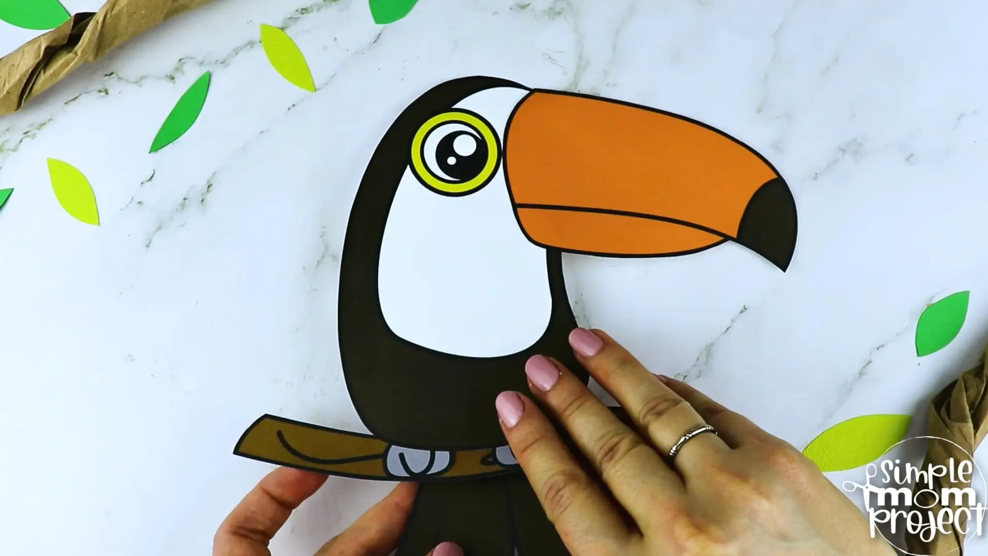 Printable Toucan Craft Template for Kids Preschool Toddler elementary nursing home 8