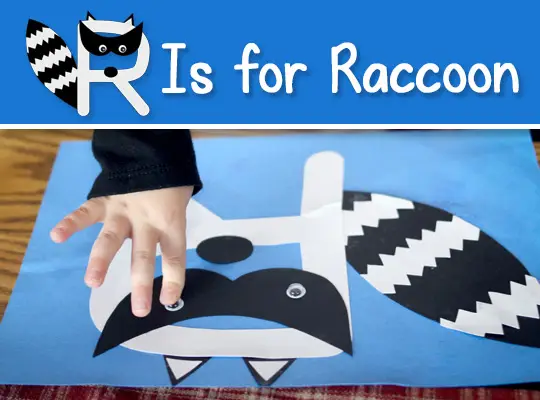 Letter R Craft R is for raccoon activity for Kids