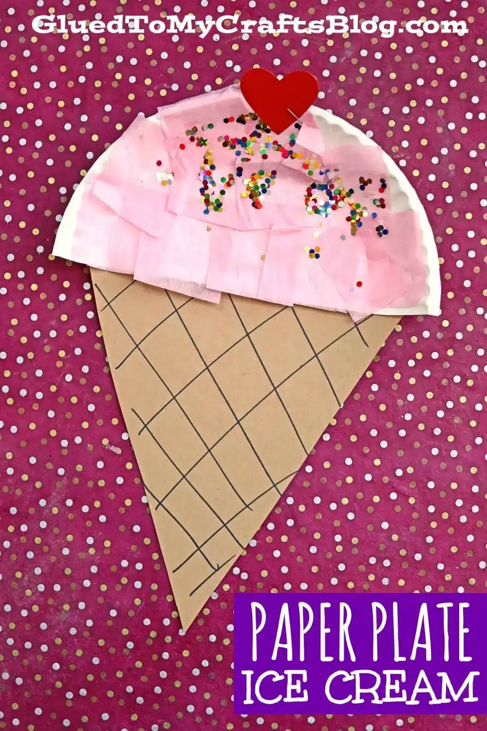 Paper Plate Craft Ice Cream Craft for Kids, preschoolers, toddlers, kindergartners, elementary