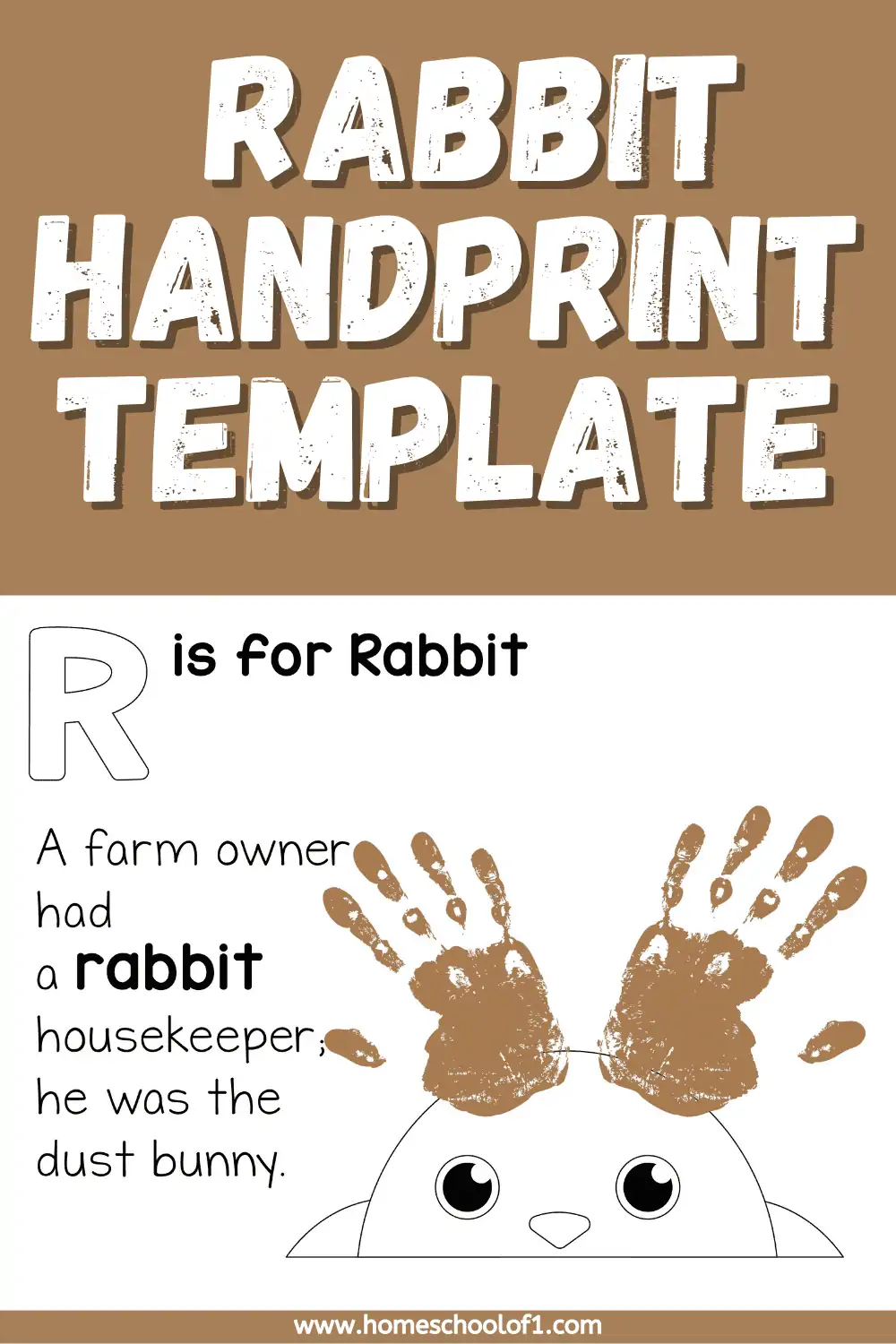 R is for Rabbit letter R craft activity for kids, preschoolers, toddlers, kindergarten