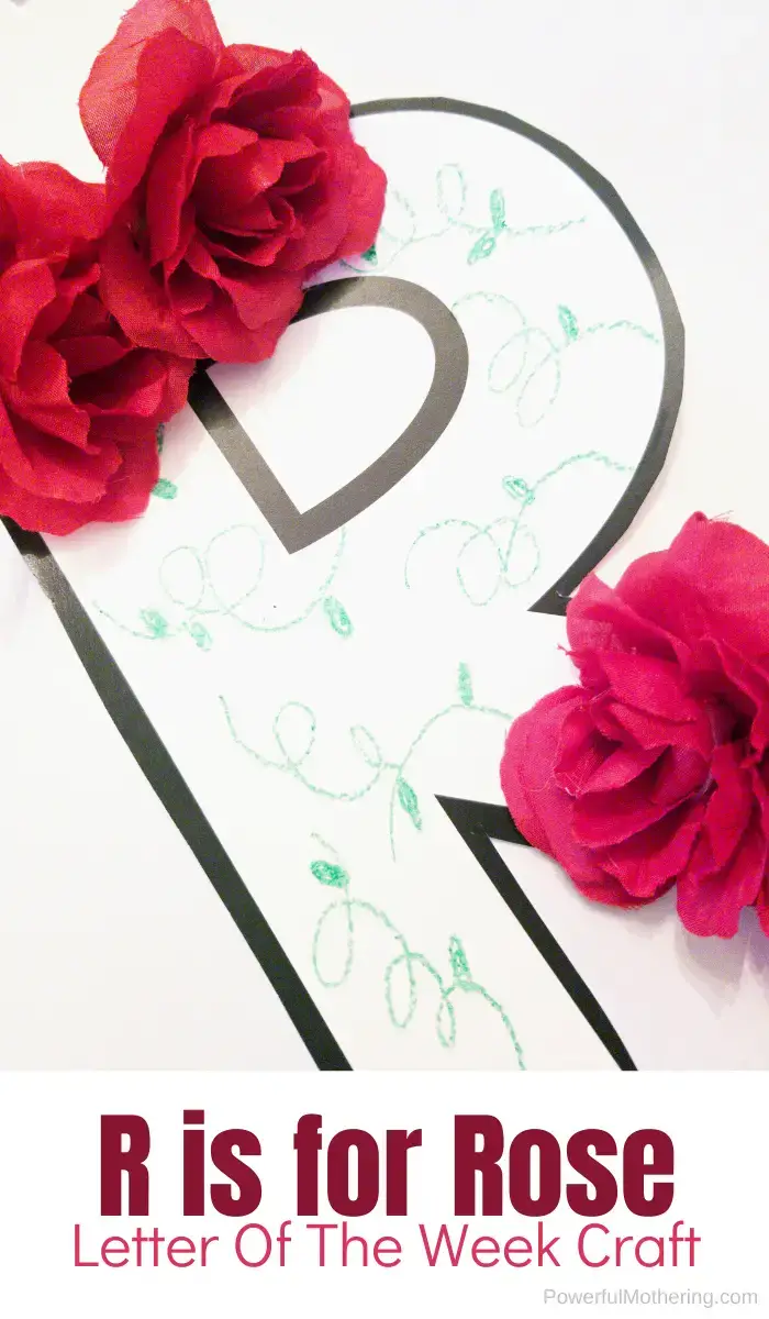 R is for Rose letter R craft activity for kids preschoolers toddlers kindergarten elementary