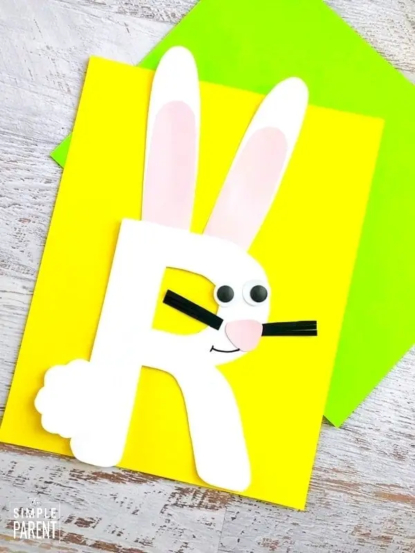 R is for rabbit craft activity for preschoolers toddlers kindergarten and elementary kids