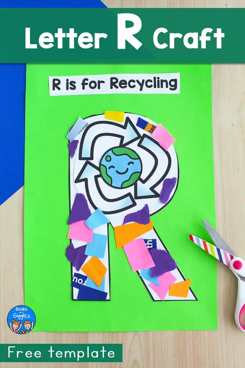 R is for recycle craft activity letter r craft for kids preschoolers toddlers kindergarten kids