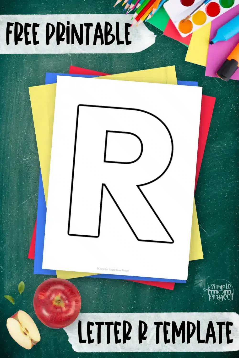 Uppercase letter R craft template letter r stencil for kids activity crafts preschool toddler kindergarten