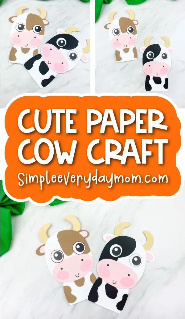 Cute Cow Crafts and cow Activity to build fine motor skills farm crafts farm theme kindergartner, kids, elementary, toddler 40