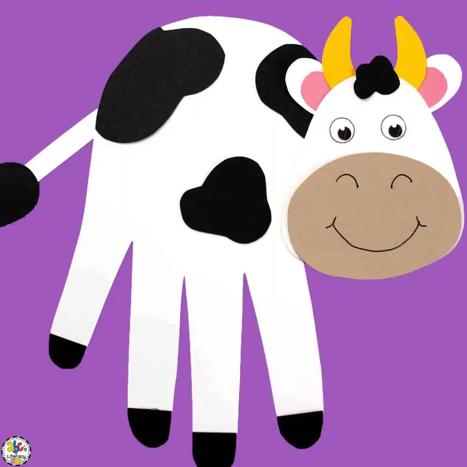 Cute Cow Crafts and cow Activity to build fine motor skills farm crafts farm theme kindergartner, kids, elementary, toddler 8