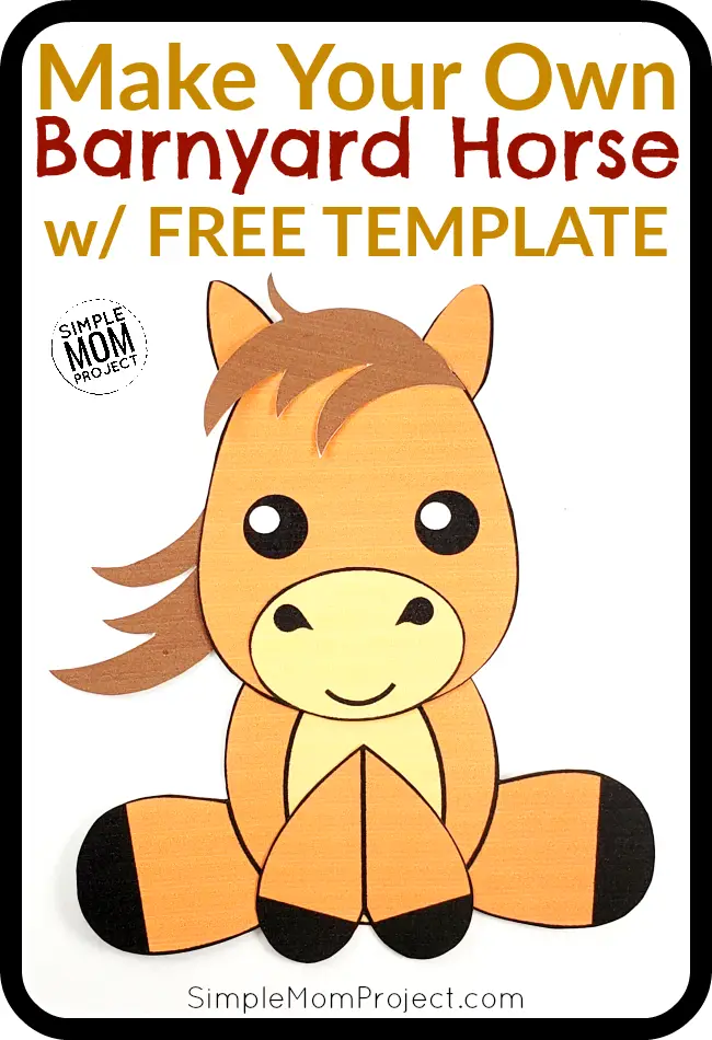 Horse crafts are a great and fun activity for horse camp and good paper horse crafts for children, kids, toddler, elementary, preschooler 1