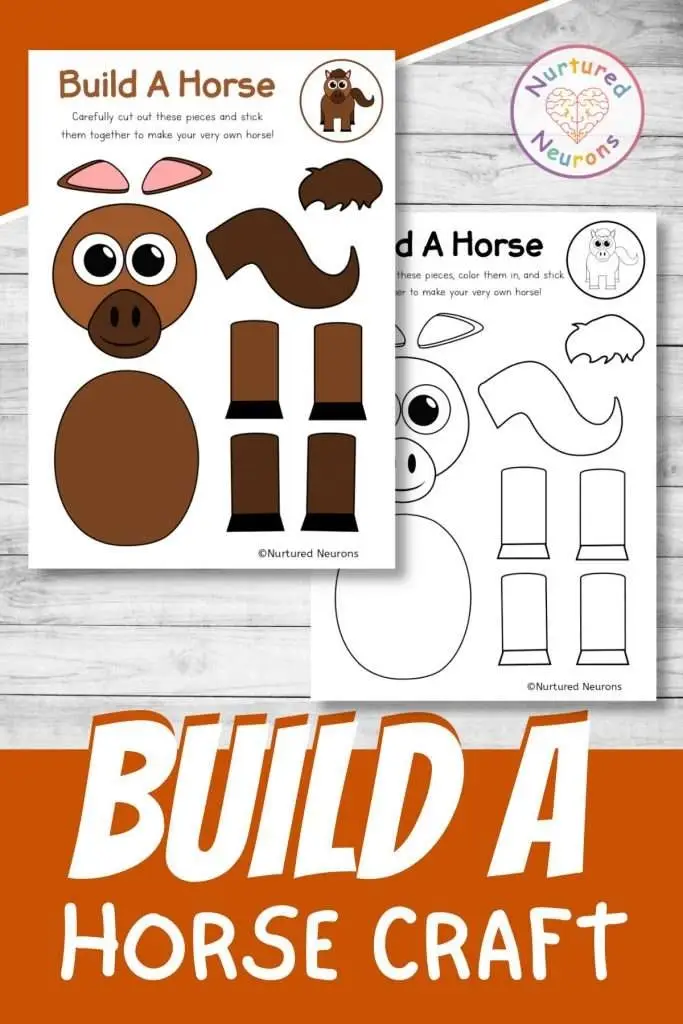 Horse crafts are a great and fun activity for horse camp and good paper horse crafts for children, kids, toddler, elementary, preschooler 14