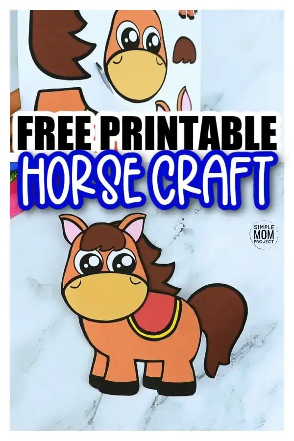 Horse crafts are a great and fun activity for horse camp and good paper horse crafts for children, kids, toddler, elementary, preschooler 3