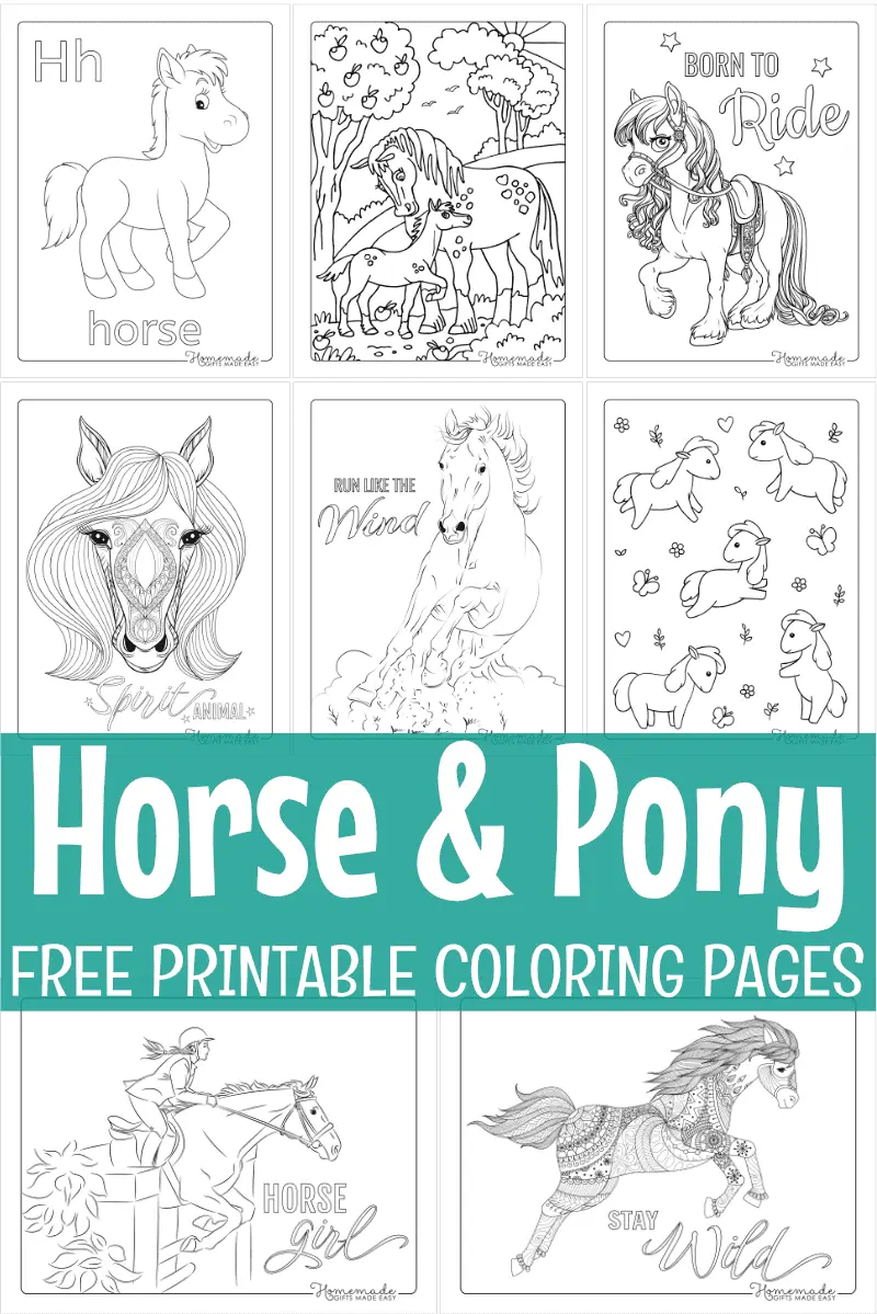 Horse crafts are a great and fun activity for horse camp and good paper horse crafts for children, kids, toddler, elementary, preschooler 35