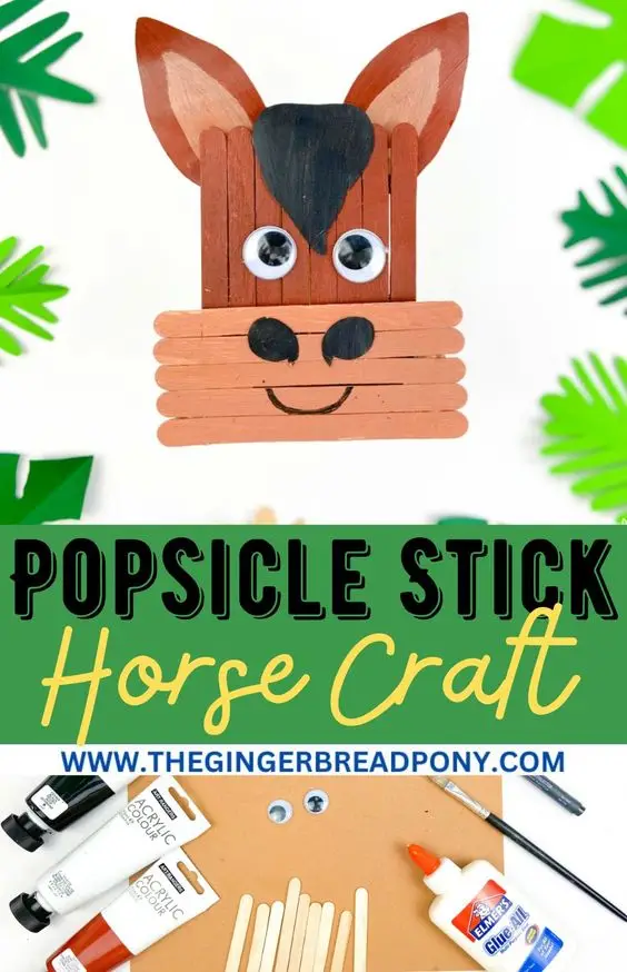 Horse crafts are a great and fun activity for horse camp and good paper horse crafts for children, kids, toddler, elementary, preschooler 002