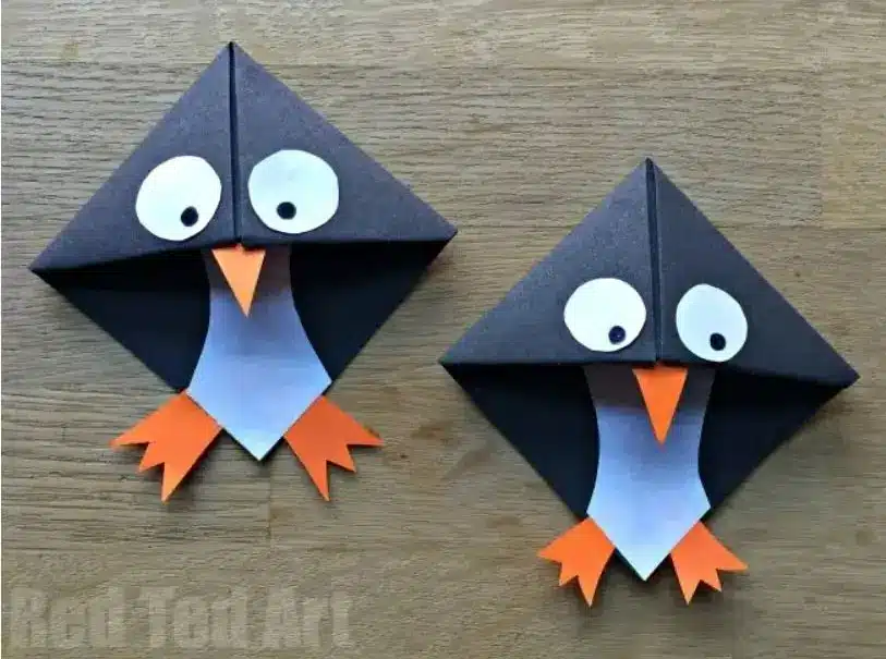 easy penguin bookmark corner