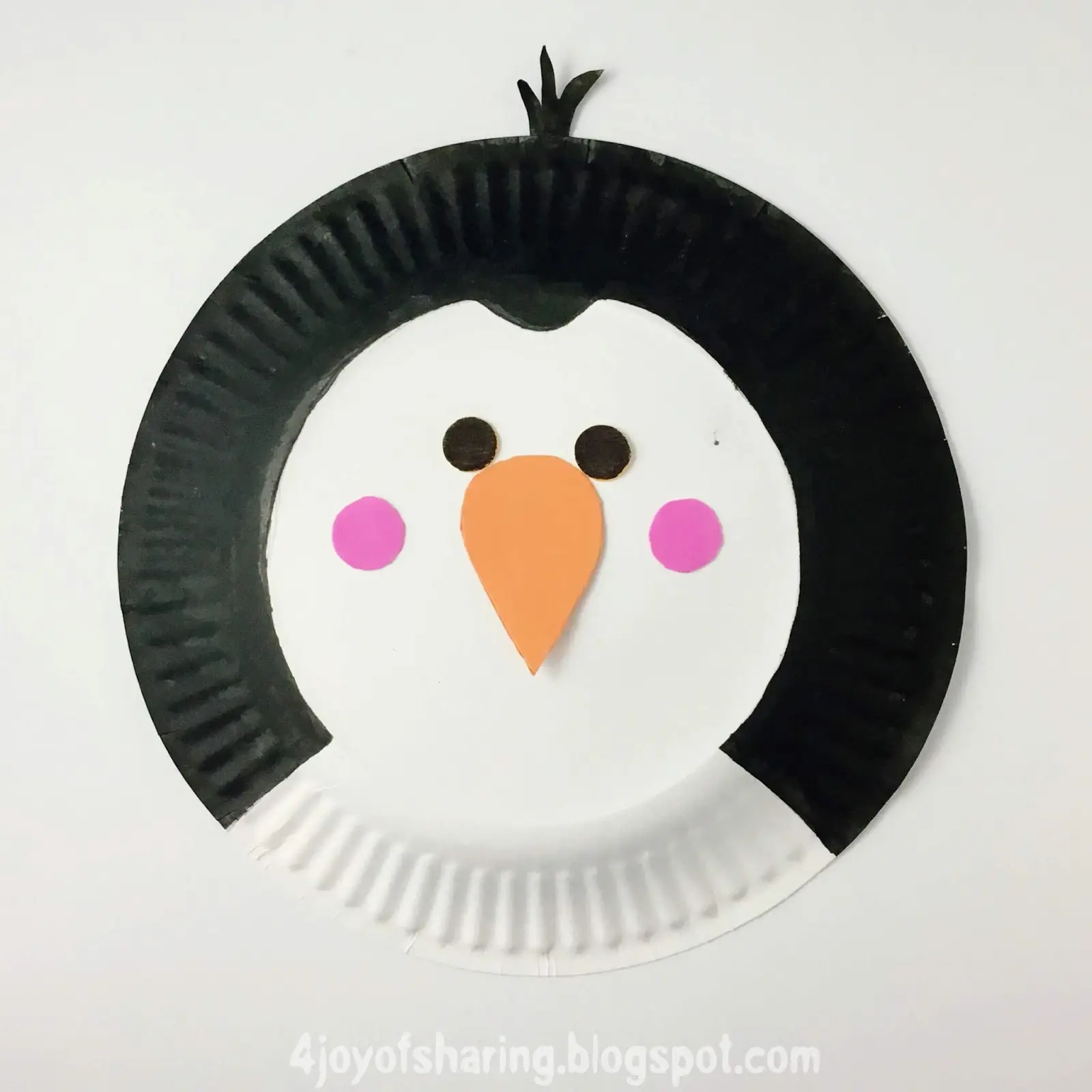 paper plate penguin craft