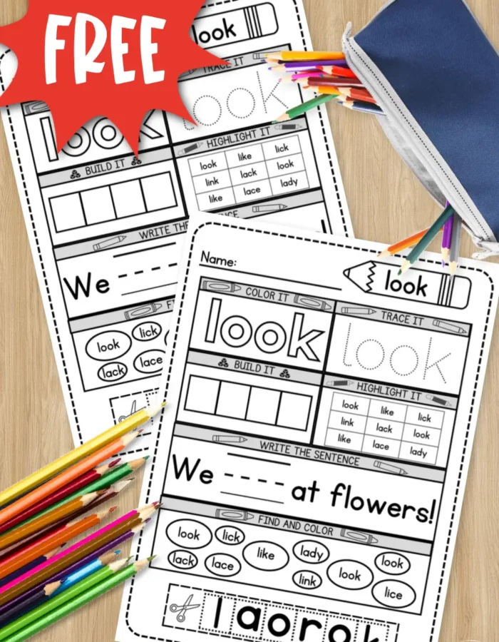 This free printable look sight word worksheet is a great way to improve your child's reading abilities! It's an engaging and exciting worksheet that uses interactive activities to help kids learn the sight word "look". Get your hands on this learning tool and watch as your kids develop their reading skills!