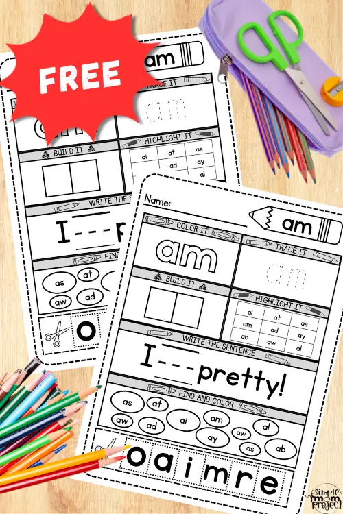 Got an eager little learner? Or maybe a tiny trickster who thinks learning sight words is a fun trick? Our Free Printable Am Sight Word Worksheet is here to pull a rabbit out of the hat! Perfect for transforming those "I can't" moments into "I can!" Grab your free printable am sight word worksheet today!