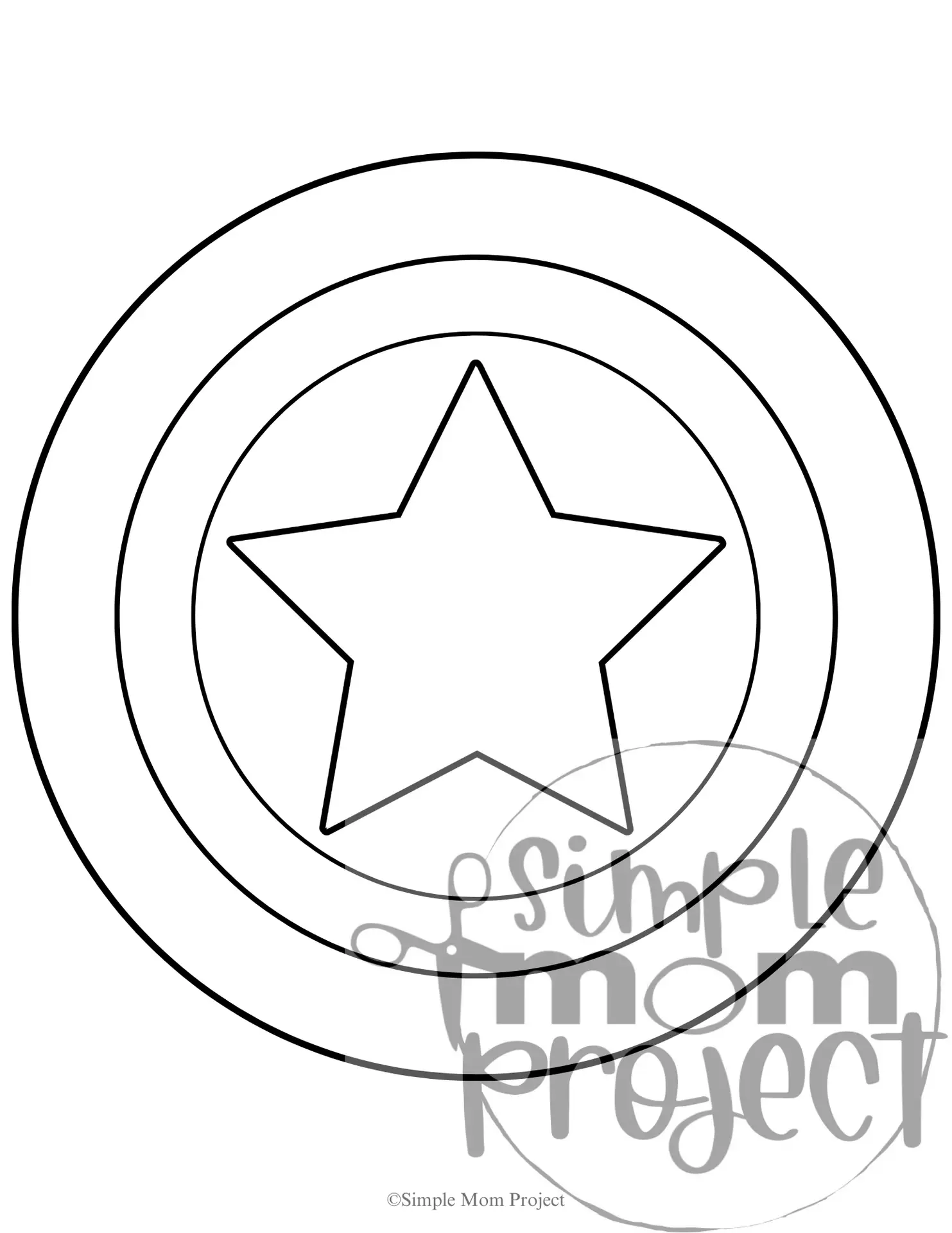Captain America Shield Template for kids of all ages