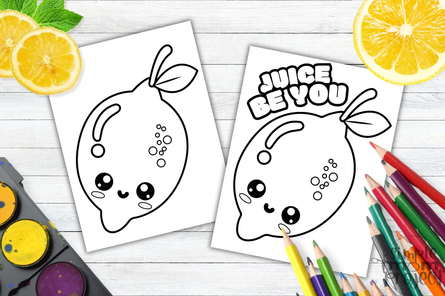 Lemon Coloring Page for toddlers, preschoolers, and kindergarten kids