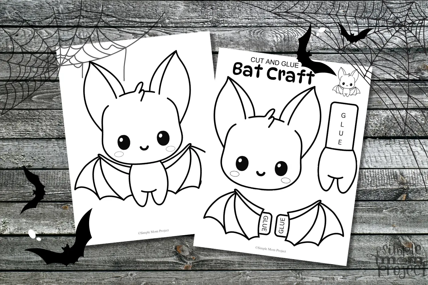 Bat Craft Printable Template for kids of all ages