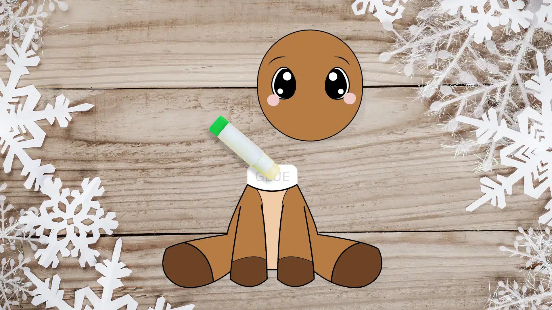 Tutorial 3 Printable Build-a-Reindeer Craft Template for toddlers, preschoolers and kindergarten kids