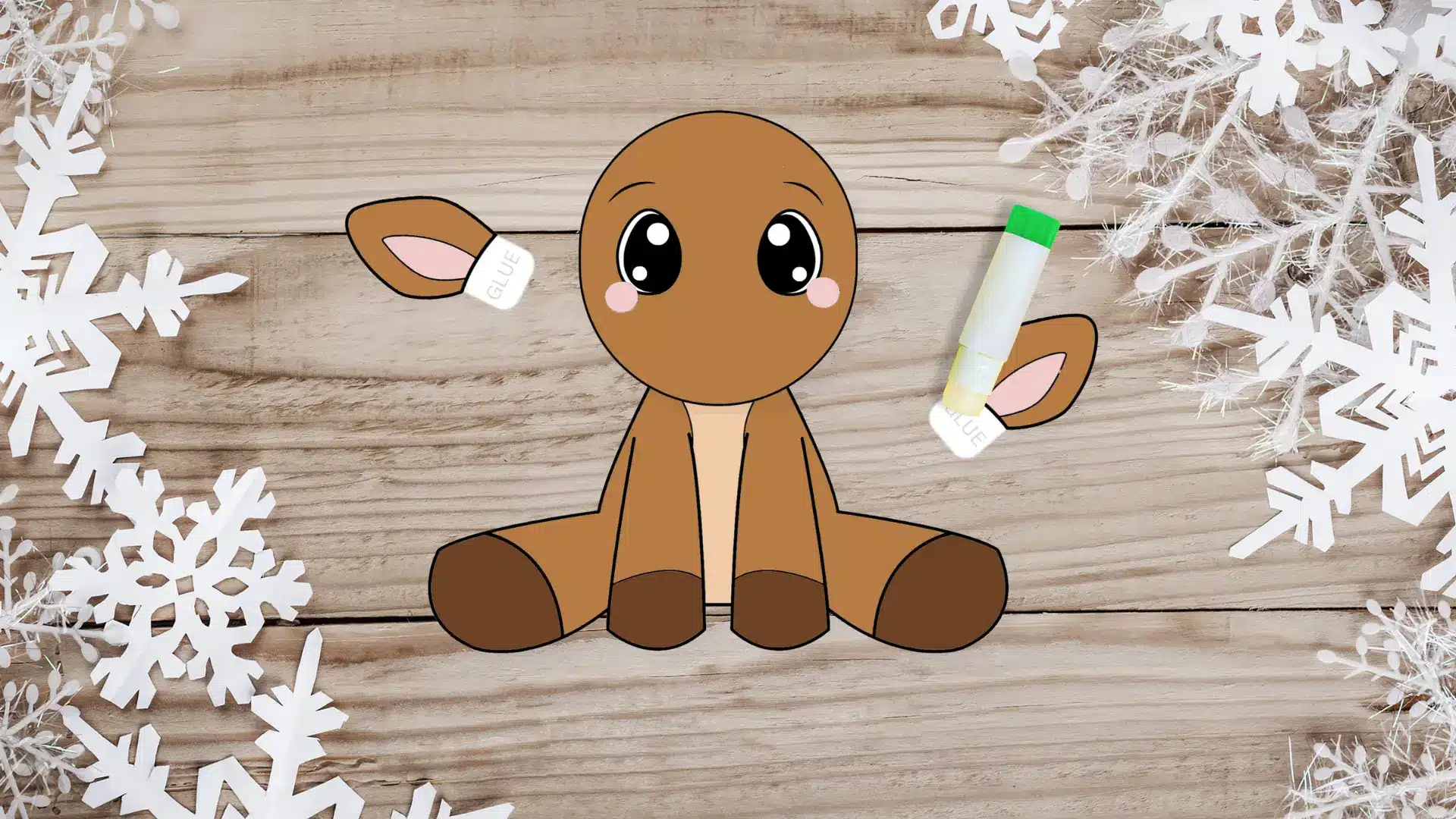 Tutorial 4 Printable Build-a-Reindeer Craft Template for toddlers, preschoolers and kindergarten kids