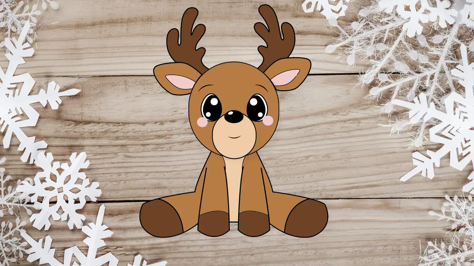 Tutorial 7 Printable Build-a-Reindeer Craft Template for toddlers, preschoolers and kindergarten kids
