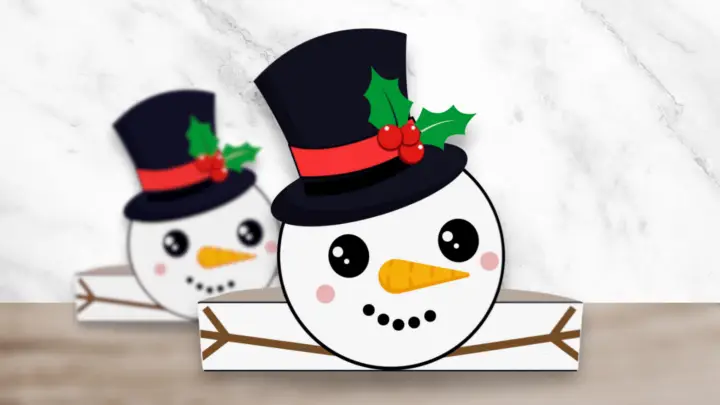 Snowman Hat Printable Craft