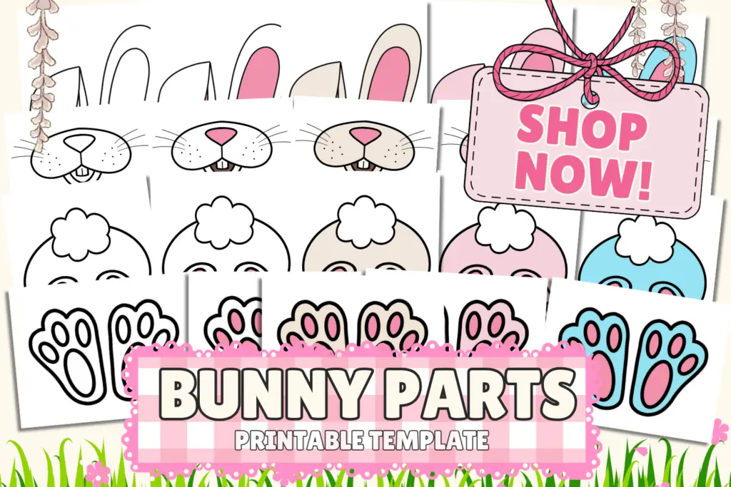 Bunny Parts Printable Template Shop Now for kids of all ages