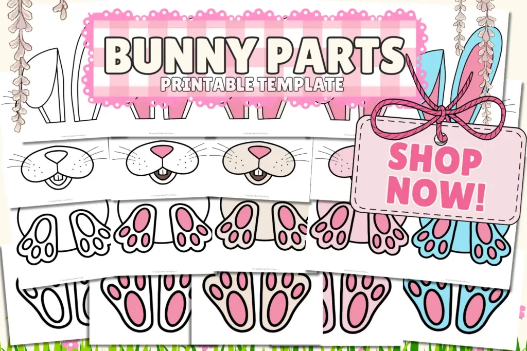 Bunny Parts Printable Template Shop Now for kids of all ages