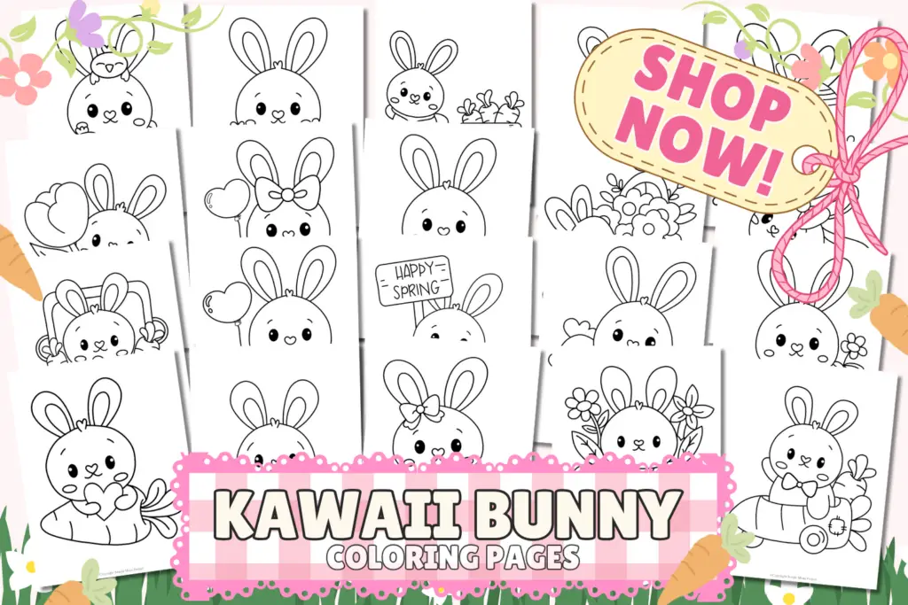 Shop Now Kawaii Bunny Coloring Pages for Kids