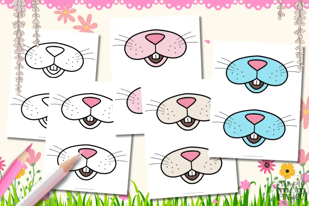 FLATLAY Bunny Nose and Mouth FREE Printable Template