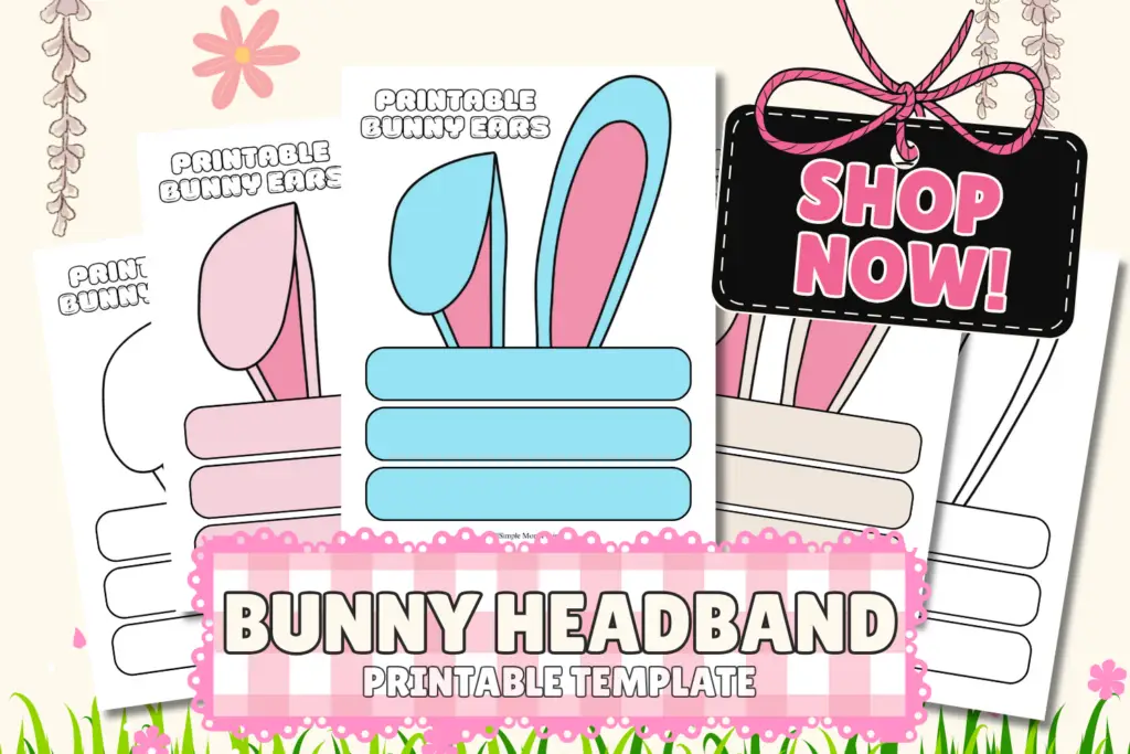 SHOP NOW Bunny Headband Printable Template for Kids