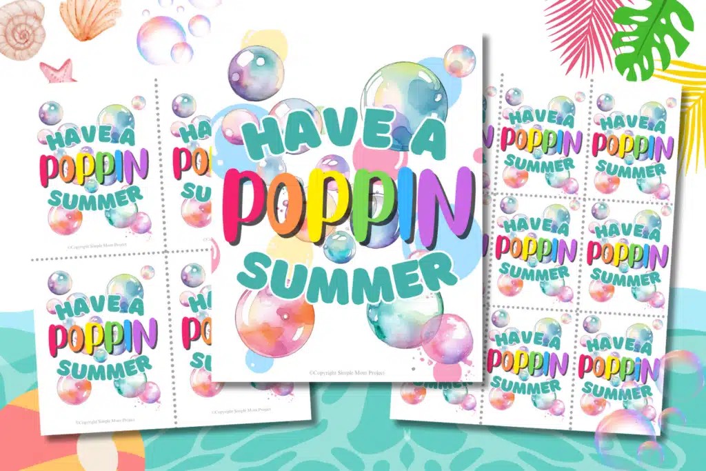 FLATLAY Have a Poppin Summer Printable FREE Template for Kids