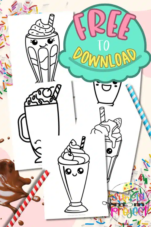 This yummy milkshake free printable coloring page is here to bring all the summery fun without the melting! Top it all off with a cherry, whipped cream or even glitter! Perfect for a cool art activity, a pretend milkshake shop or just a fun way to beat the summer heat. Download now!