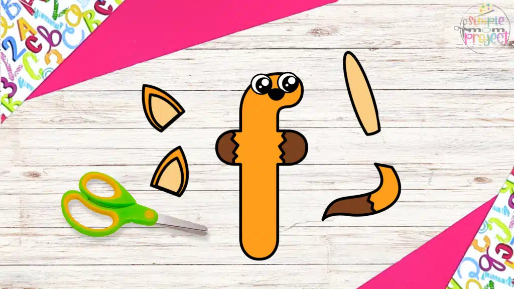 Free Printable Letter F for Fox Craft Template for Kids 3